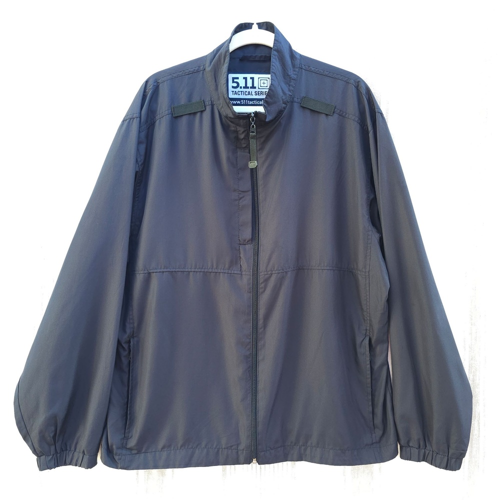5.11 Tactical Packable Jacket Mens Large Blue Zip Windbreaker Softshell 48035